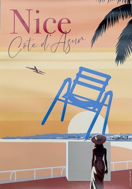 L'affiche Nice Côte d'Azur signée SAB - 84,5 x 59,5 cm